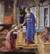 Fra Filippo Lippi, The Annunciation with two kneeling donors
